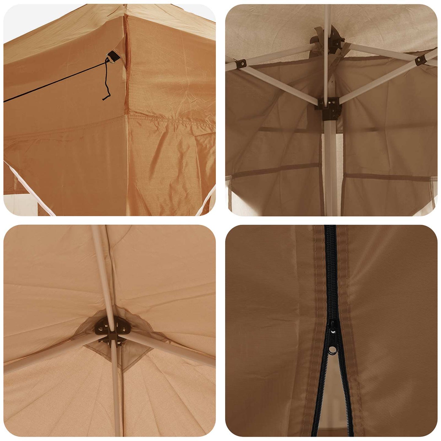 Pop-up Feesttent Beige 575 x 288 x 245 cm Oxford Stof is nu te koop bij PeponiXL, paradijselijk wonen!