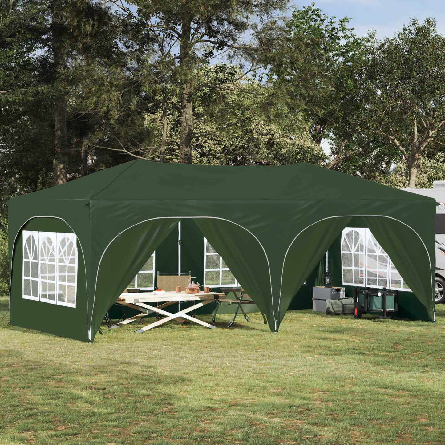 Pop-up Feesttent Groen 575 x 288 x 245 cm Oxford Stof is nu te koop bij PeponiXL, paradijselijk wonen!