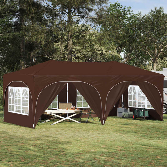 Pop-up Feesttent Bruin 575 x 288 x 245 cm Oxford Stof is nu te koop bij PeponiXL, paradijselijk wonen!