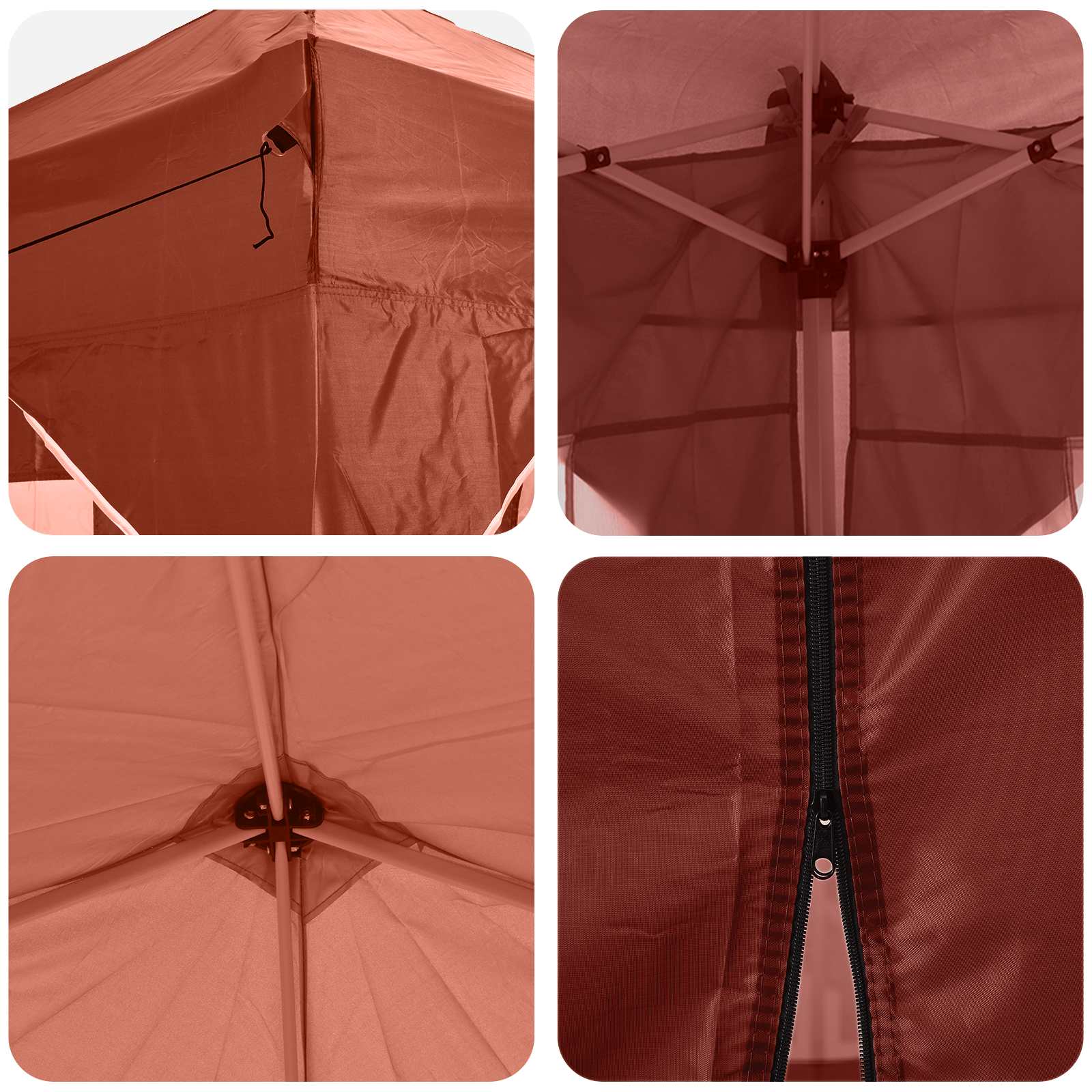 Pop-up Feesttent Terracotta 575 x 288 x 245 cm Oxford Stof is nu te koop bij PeponiXL, paradijselijk wonen!