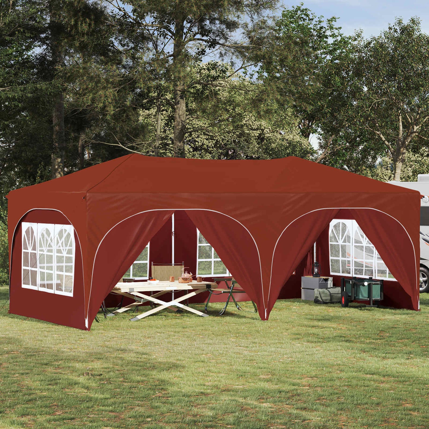 Pop-up Feesttent Terracotta 575 x 288 x 245 cm Oxford Stof is nu te koop bij PeponiXL, paradijselijk wonen!