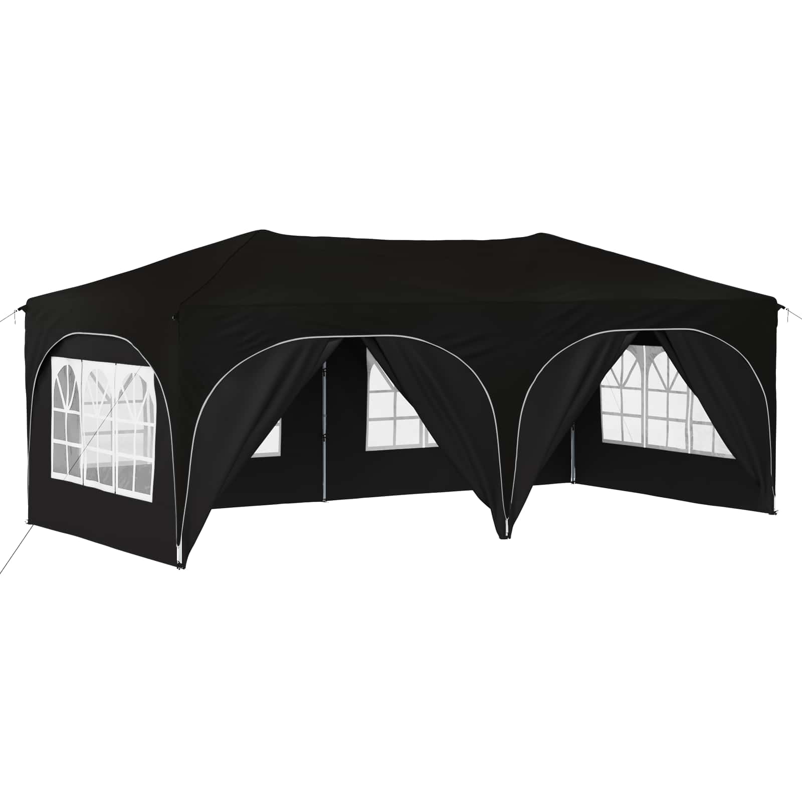 Pop-up Feesttent Zwart 575 x 288 x 245 cm Oxford Stof is nu te koop bij PeponiXL, paradijselijk wonen!