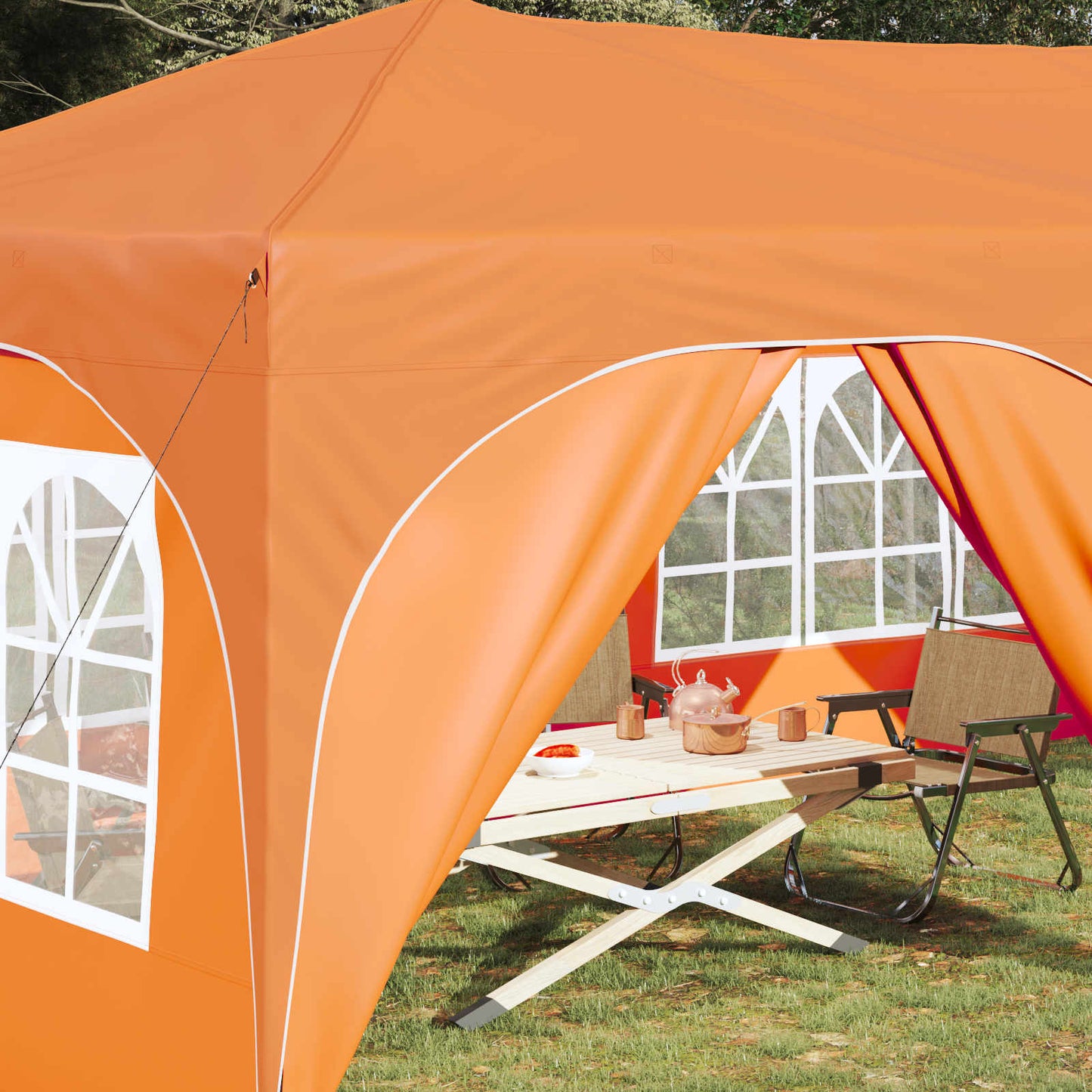 Pop-up Feesttent Oranje 575 x 288 x 245 cm Oxford Stof is nu te koop bij PeponiXL, paradijselijk wonen!