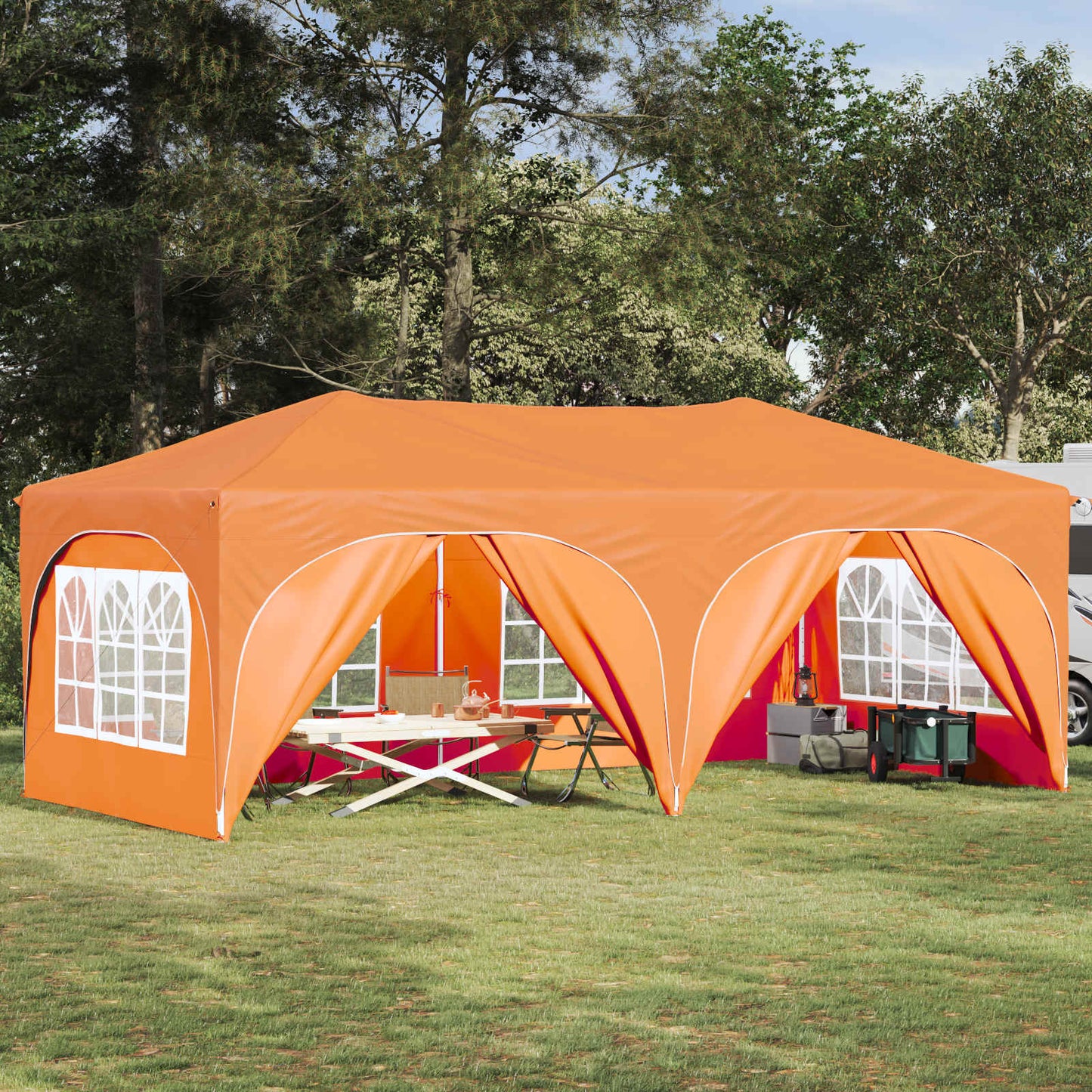 Pop-up Feesttent Oranje 575 x 288 x 245 cm Oxford Stof is nu te koop bij PeponiXL, paradijselijk wonen!