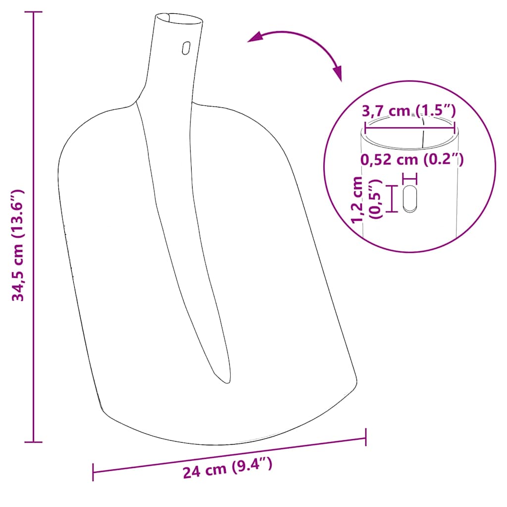 Schep Hoofd Zwart 34,5 x 24 cm Gepoedercoat staal is nu te koop bij PeponiXL, paradijselijk wonen!