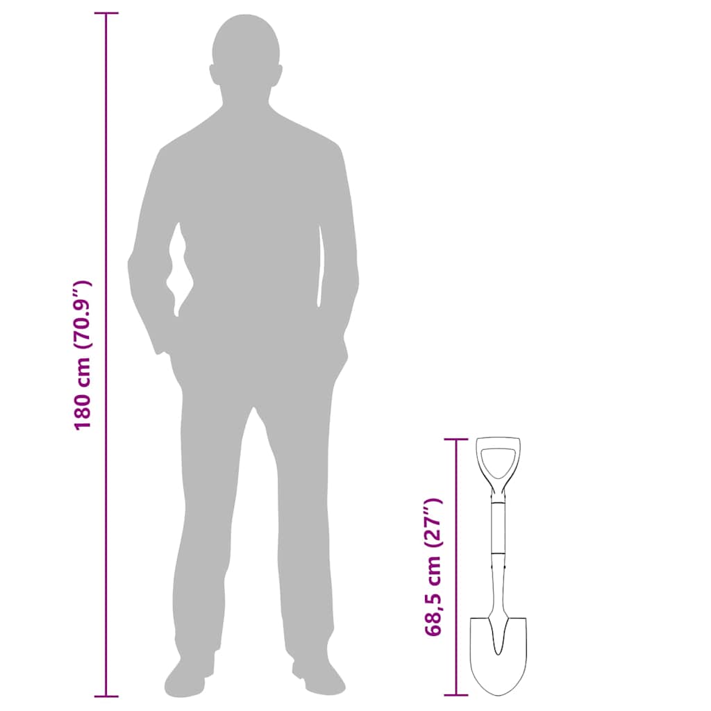 Schep Zwart 68,5 cm Krachtig gecoat staal en massief hout is nu te koop bij PeponiXL, paradijselijk wonen!