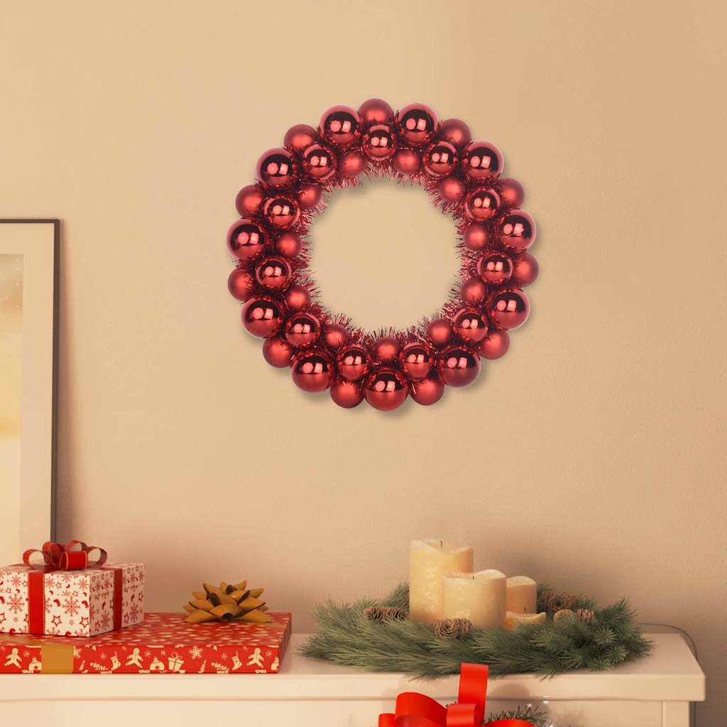Kerstbal Kransen 2 pcs Rood 33 x 33 x 7 cm Polystyreen is nu te koop bij PeponiXL, paradijselijk wonen!