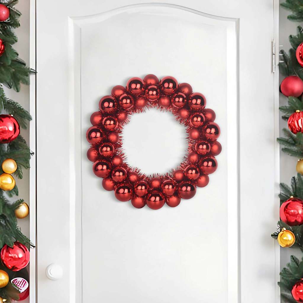 Kerstbal Kransen 2 pcs Rood 33 x 33 x 7 cm Polystyreen is nu te koop bij PeponiXL, paradijselijk wonen!