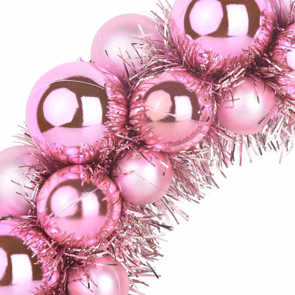 Kerstbal Kransen 2 pcs Roze 33 x 33 x 7 cm Polystyreen is nu te koop bij PeponiXL, paradijselijk wonen!