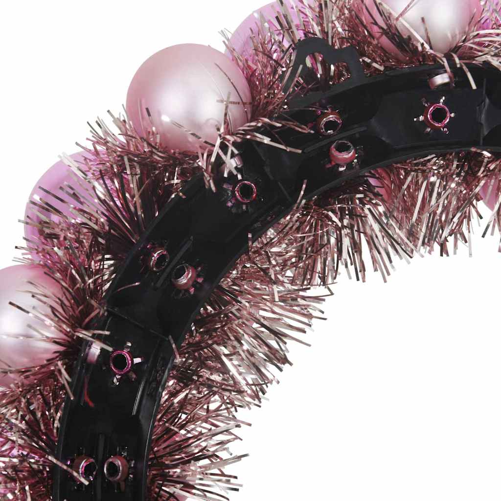 Kerstbal Kransen 2 pcs Roze 33 x 33 x 7 cm Polystyreen is nu te koop bij PeponiXL, paradijselijk wonen!