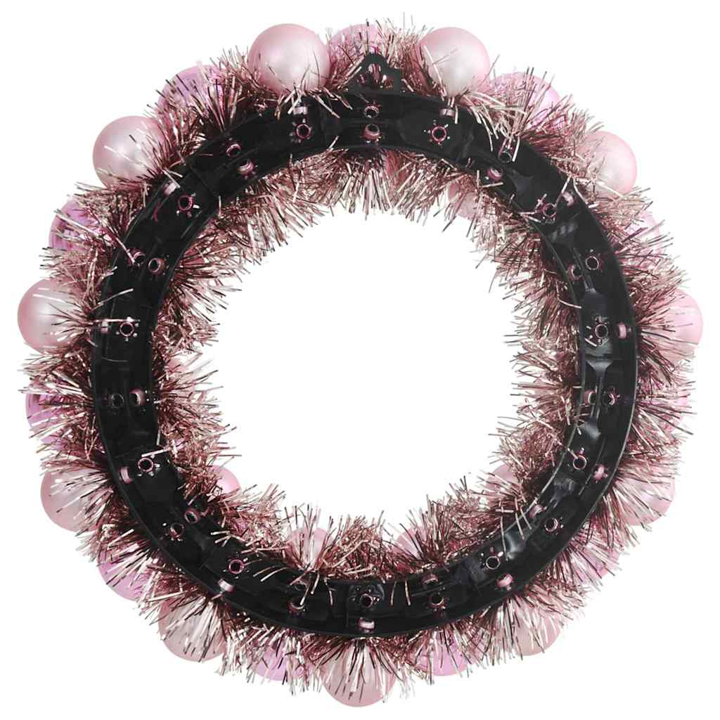 Kerstbal Kransen 2 pcs Roze 33 x 33 x 7 cm Polystyreen is nu te koop bij PeponiXL, paradijselijk wonen!