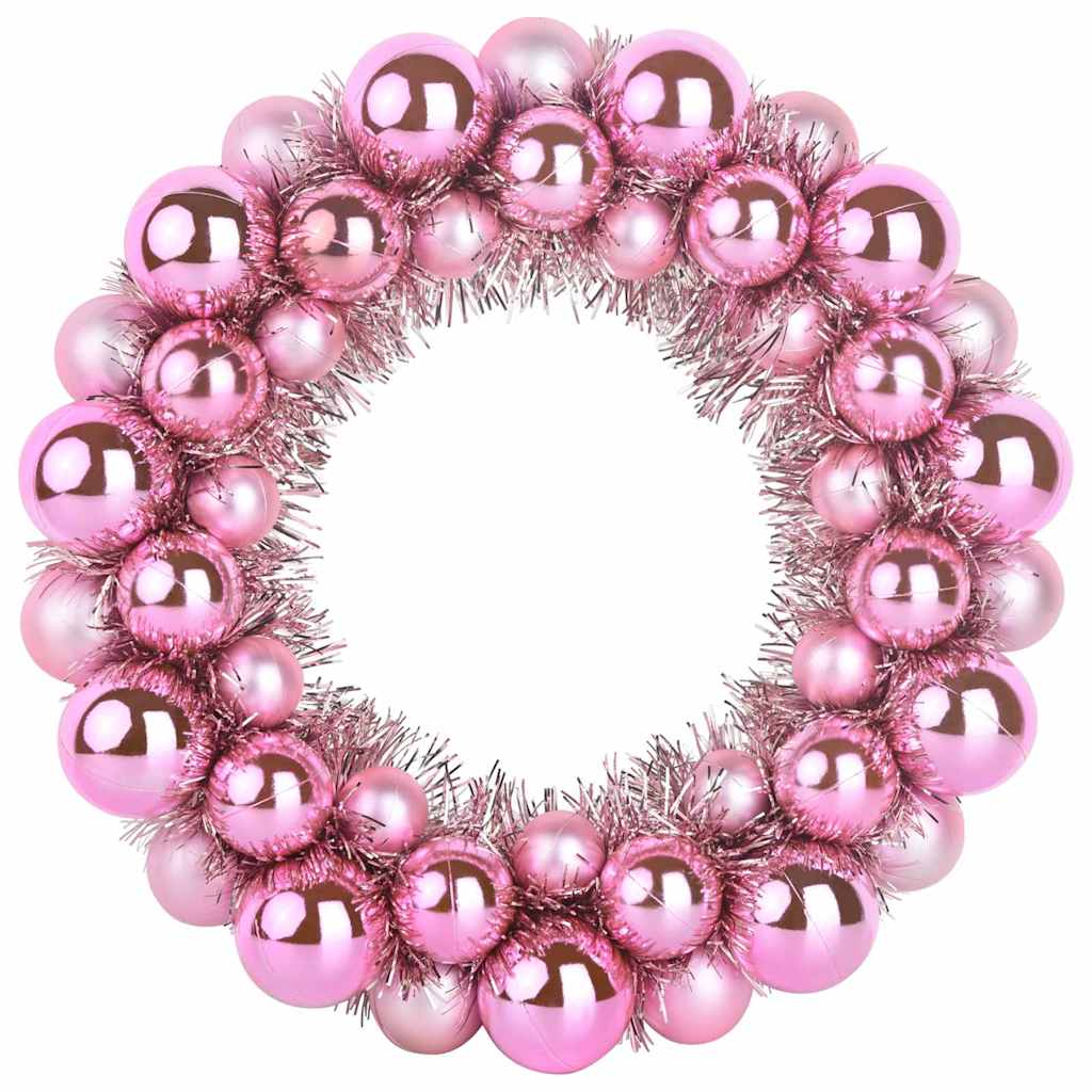Kerstbal Kransen 2 pcs Roze 33 x 33 x 7 cm Polystyreen is nu te koop bij PeponiXL, paradijselijk wonen!