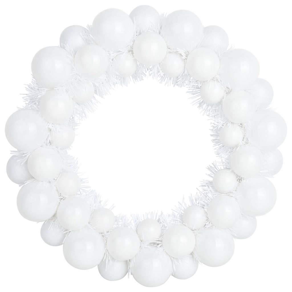 Kerstbal Kransen 2 pcs Wit 33 x 33 x 7 cm Polystyreen is nu te koop bij PeponiXL, paradijselijk wonen!