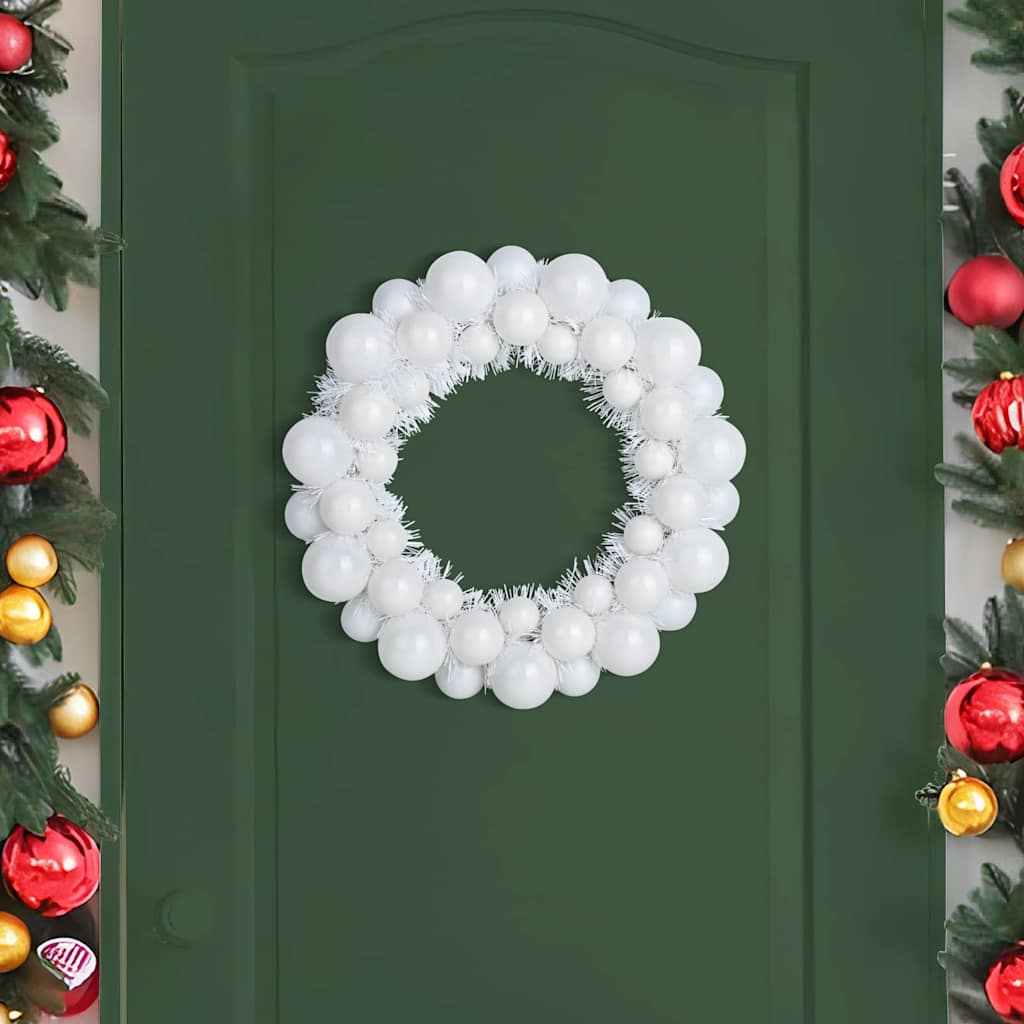Kerstbal Kransen 2 pcs Wit 33 x 33 x 7 cm Polystyreen is nu te koop bij PeponiXL, paradijselijk wonen!