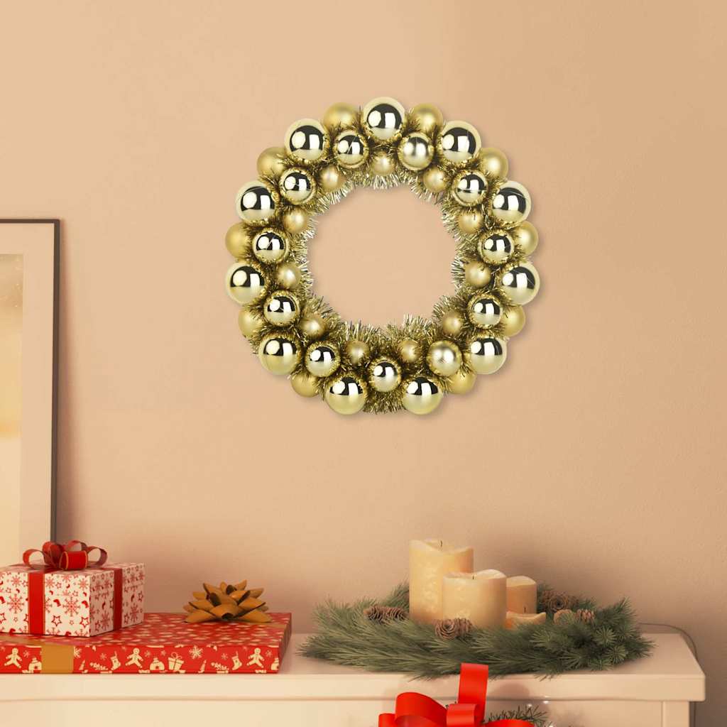 Kerstbal Kransen 2 pcs Goud 33 x 33 x 7 cm Polystyreen is nu te koop bij PeponiXL, paradijselijk wonen!