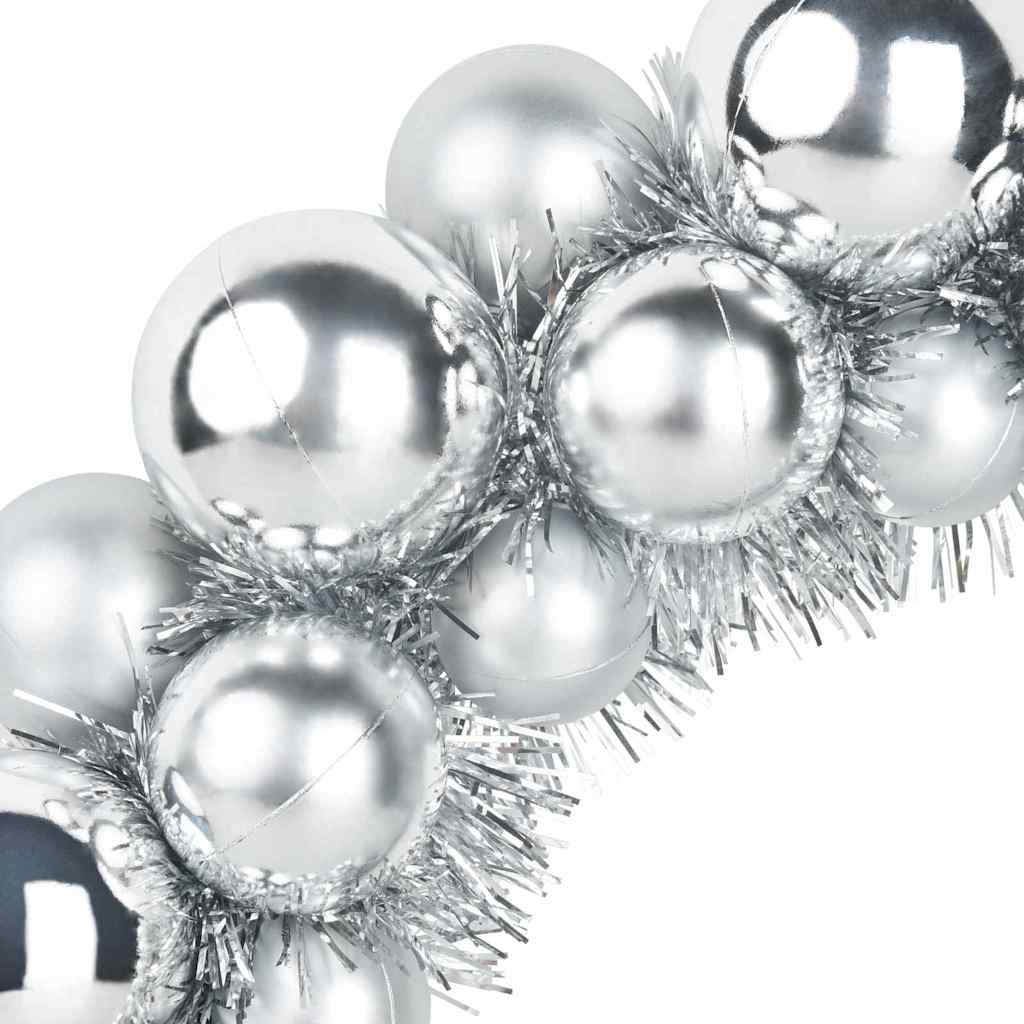 Kerstbal Kransen 2 pcs Zilver 33 x 33 x 7 cm Polystyreen is nu te koop bij PeponiXL, paradijselijk wonen!