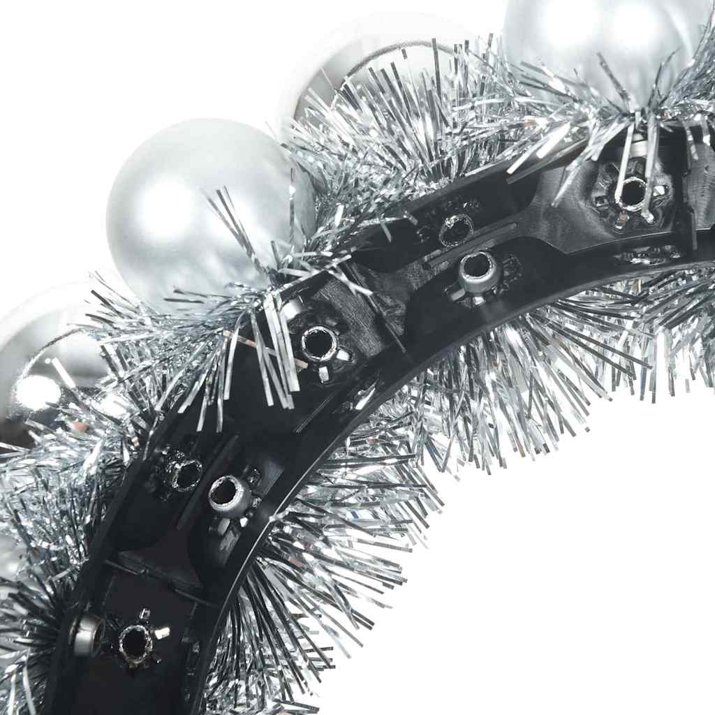 Kerstbal Kransen 2 pcs Zilver 33 x 33 x 7 cm Polystyreen is nu te koop bij PeponiXL, paradijselijk wonen!