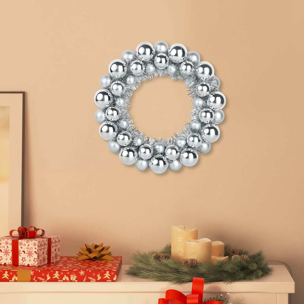 Kerstbal Kransen 2 pcs Zilver 33 x 33 x 7 cm Polystyreen is nu te koop bij PeponiXL, paradijselijk wonen!
