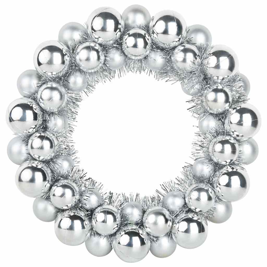 Kerstbal Kransen 2 pcs Zilver 33 x 33 x 7 cm Polystyreen is nu te koop bij PeponiXL, paradijselijk wonen!