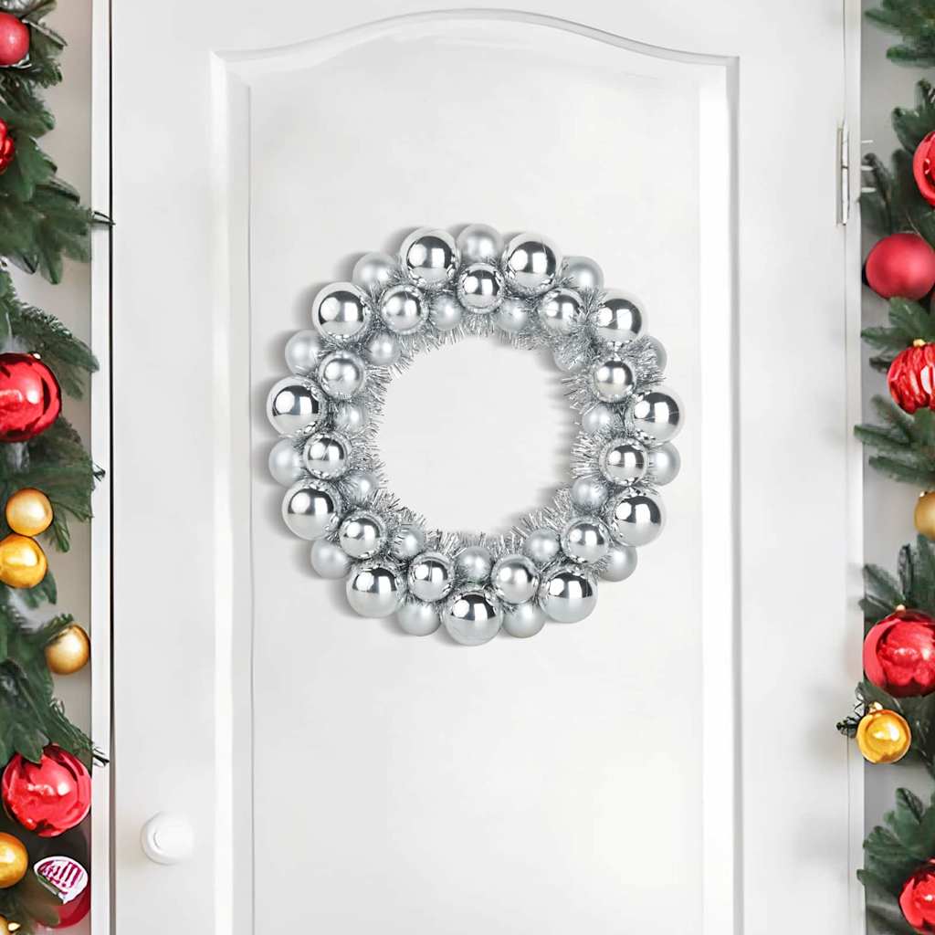 Kerstbal Kransen 2 pcs Zilver 33 x 33 x 7 cm Polystyreen is nu te koop bij PeponiXL, paradijselijk wonen!