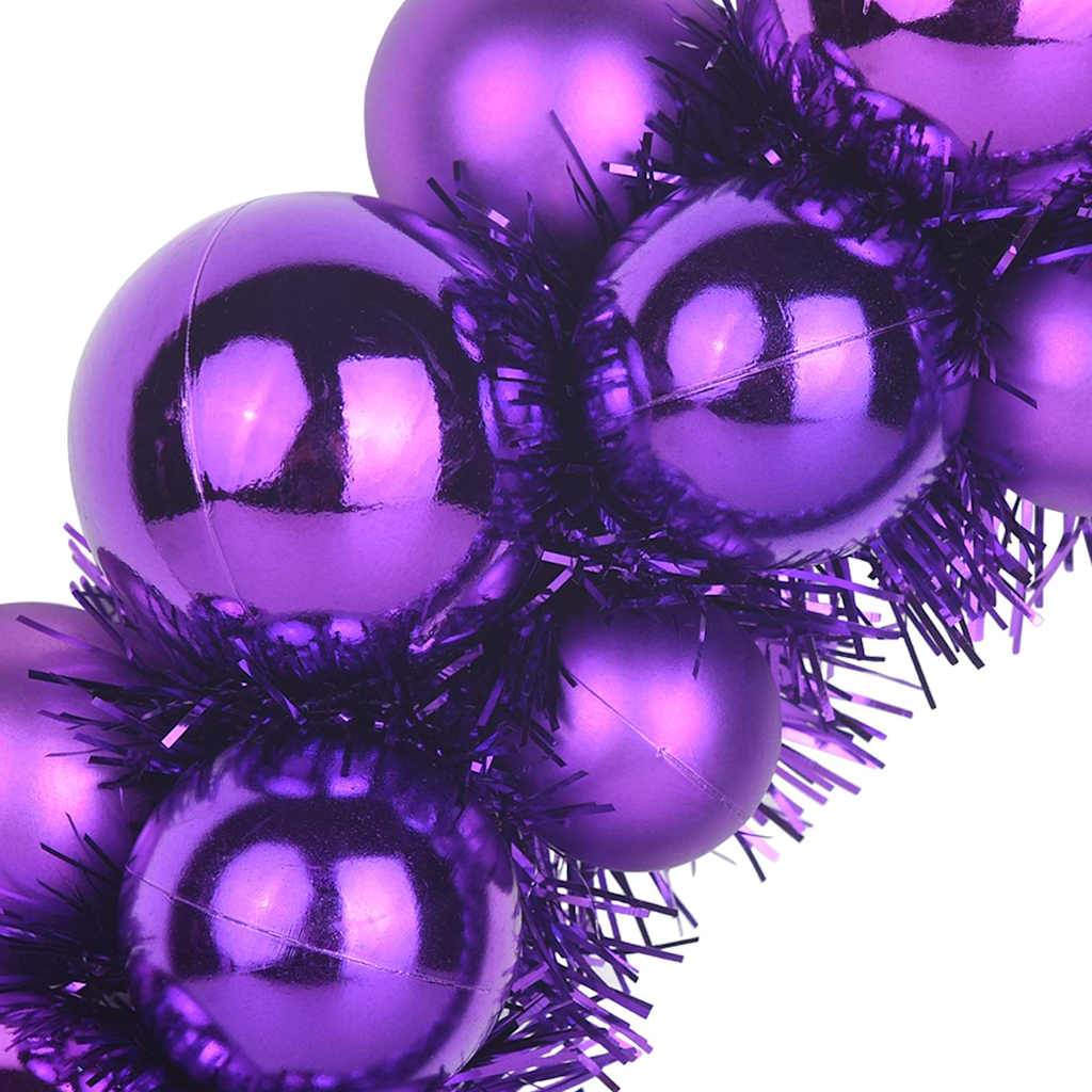 Kerstbal Kransen 2 pcs Lila 33 x 33 x 7 cm Polystyreen is nu te koop bij PeponiXL, paradijselijk wonen!