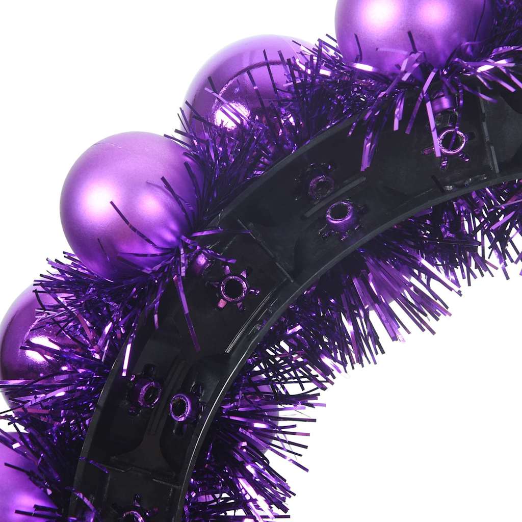 Kerstbal Kransen 2 pcs Lila 33 x 33 x 7 cm Polystyreen is nu te koop bij PeponiXL, paradijselijk wonen!