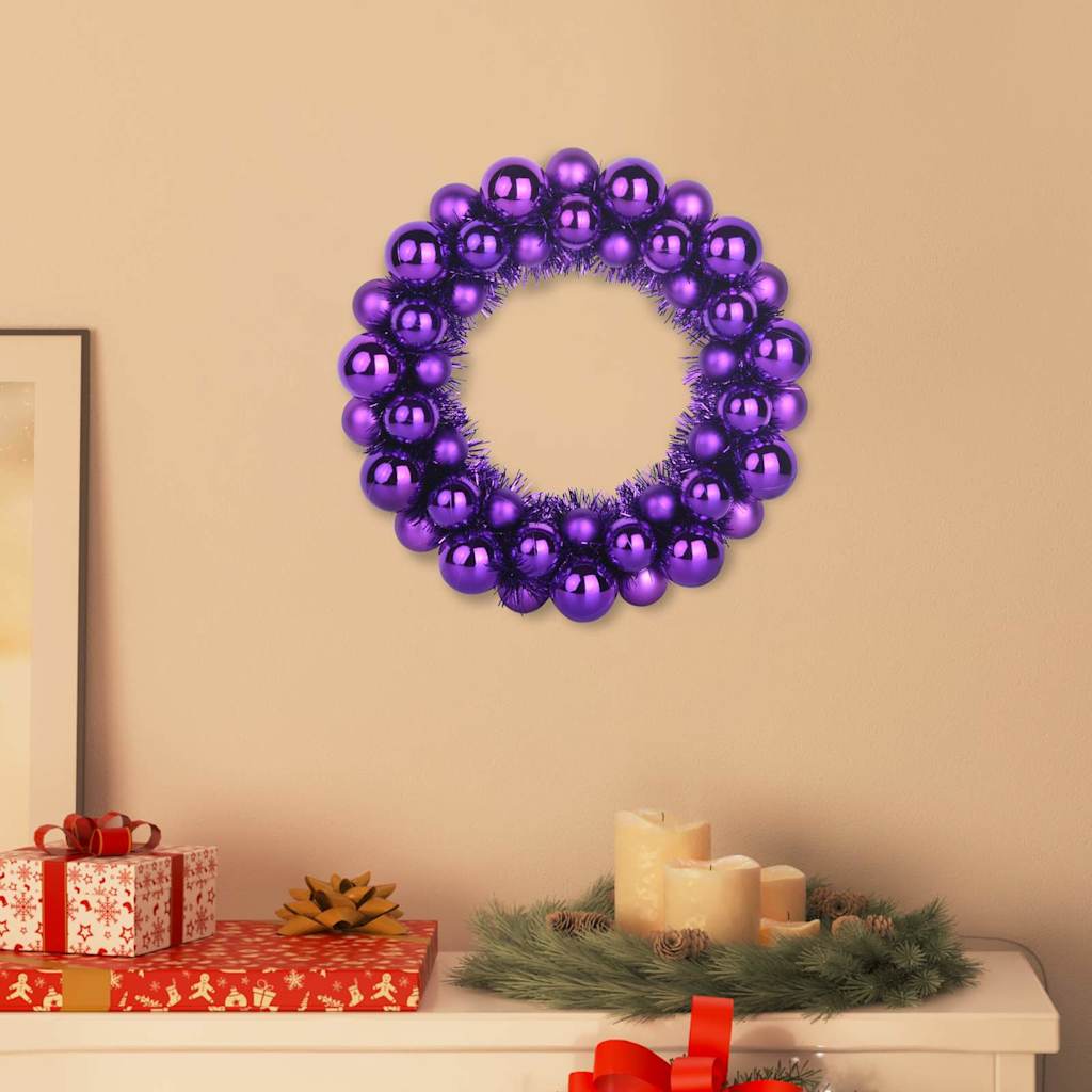 Kerstbal Kransen 2 pcs Lila 33 x 33 x 7 cm Polystyreen is nu te koop bij PeponiXL, paradijselijk wonen!