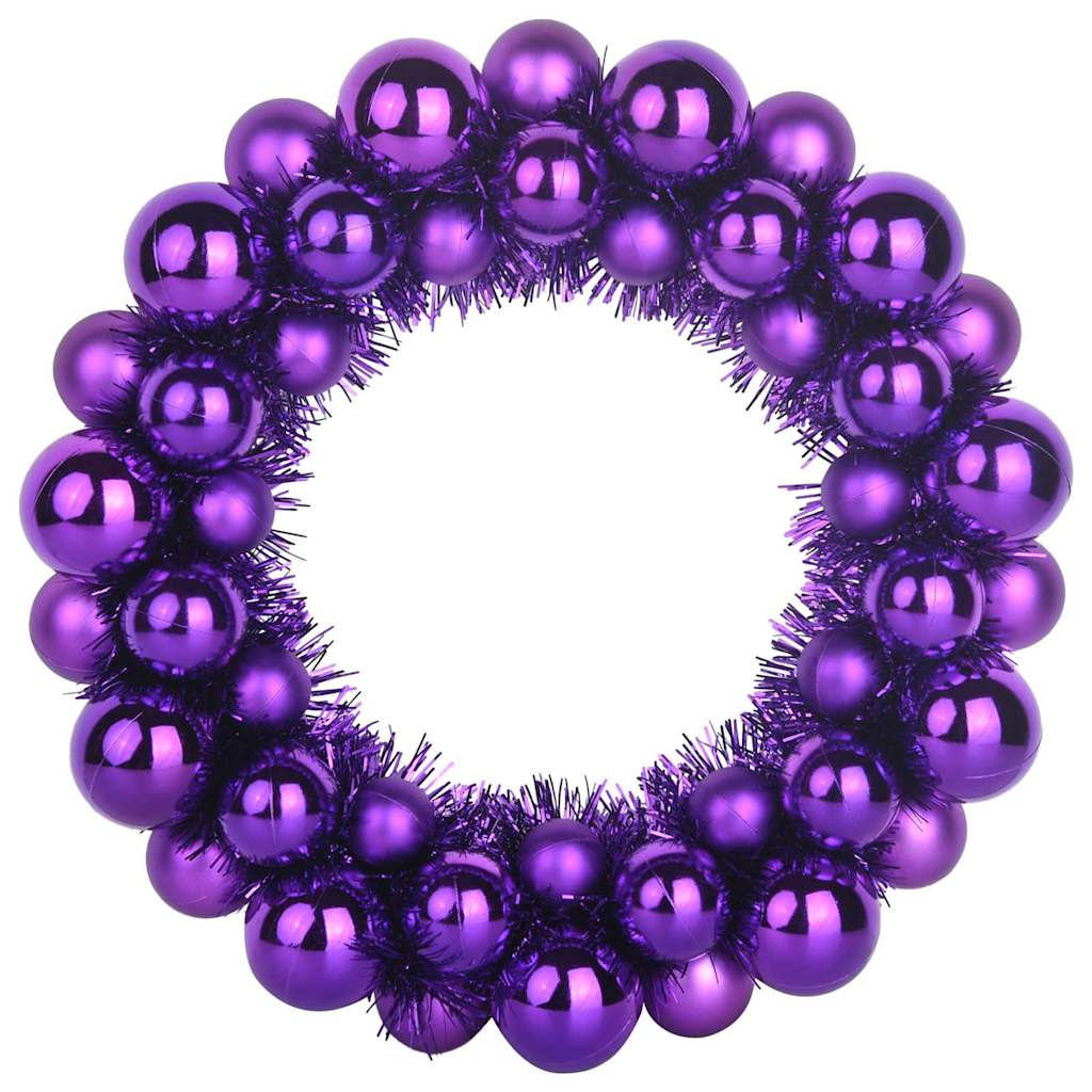 Kerstbal Kransen 2 pcs Lila 33 x 33 x 7 cm Polystyreen is nu te koop bij PeponiXL, paradijselijk wonen!