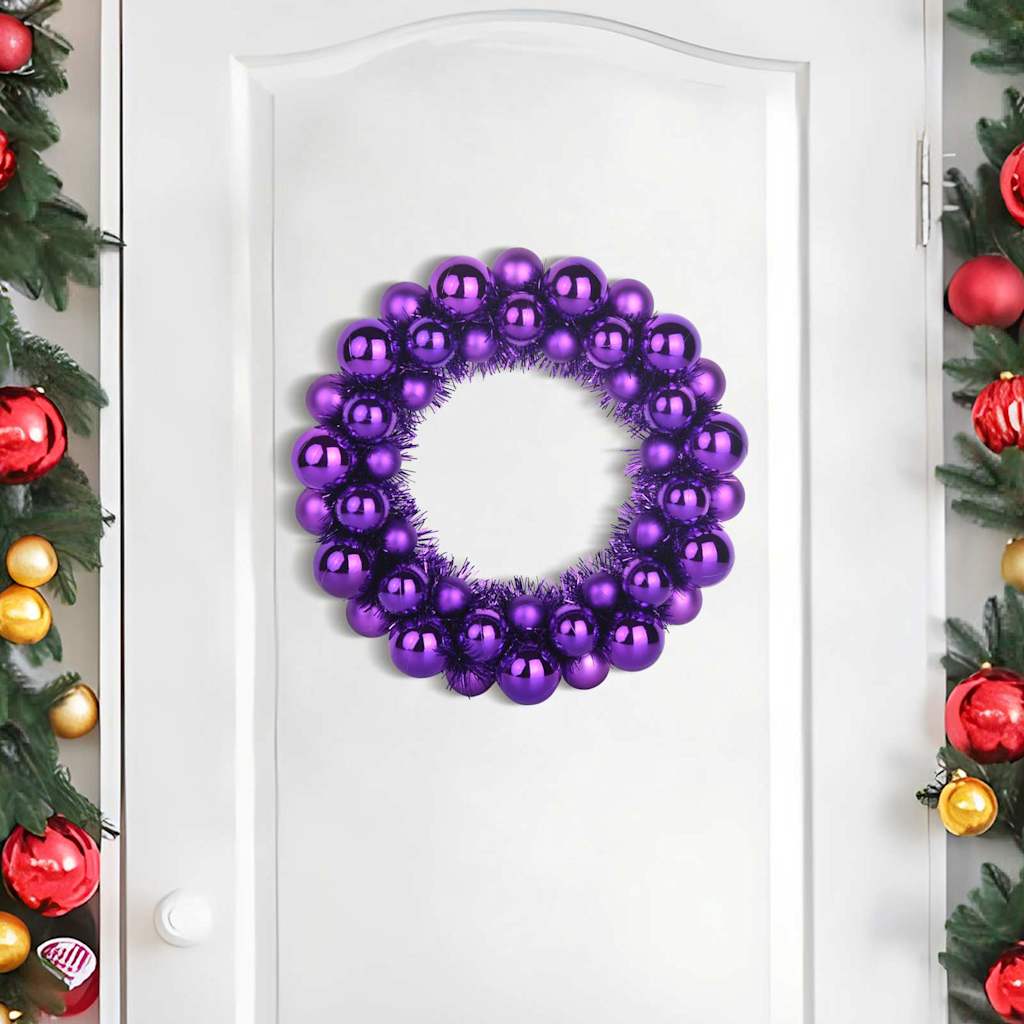 Kerstbal Kransen 2 pcs Lila 33 x 33 x 7 cm Polystyreen is nu te koop bij PeponiXL, paradijselijk wonen!