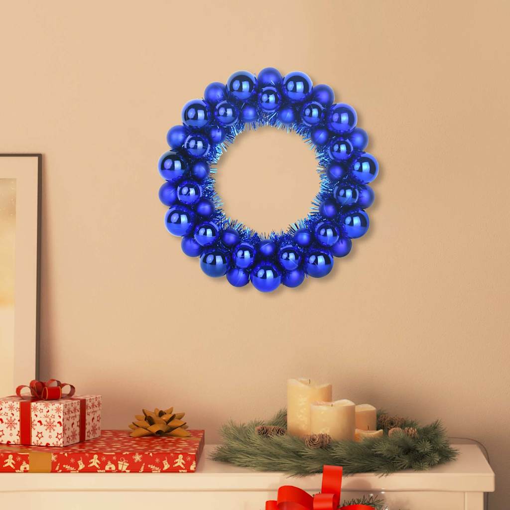 Kerstbal Kransen 2 pcs Blauw 33 x 33 x 7 cm Polystyreen is nu te koop bij PeponiXL, paradijselijk wonen!