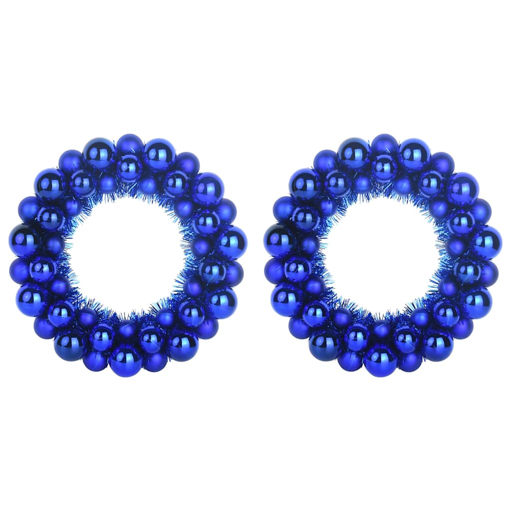 Kerstbal Kransen 2 pcs Blauw 33 x 33 x 7 cm Polystyreen is nu te koop bij PeponiXL, paradijselijk wonen!