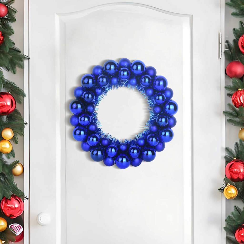 Kerstbal Kransen 2 pcs Blauw 33 x 33 x 7 cm Polystyreen is nu te koop bij PeponiXL, paradijselijk wonen!