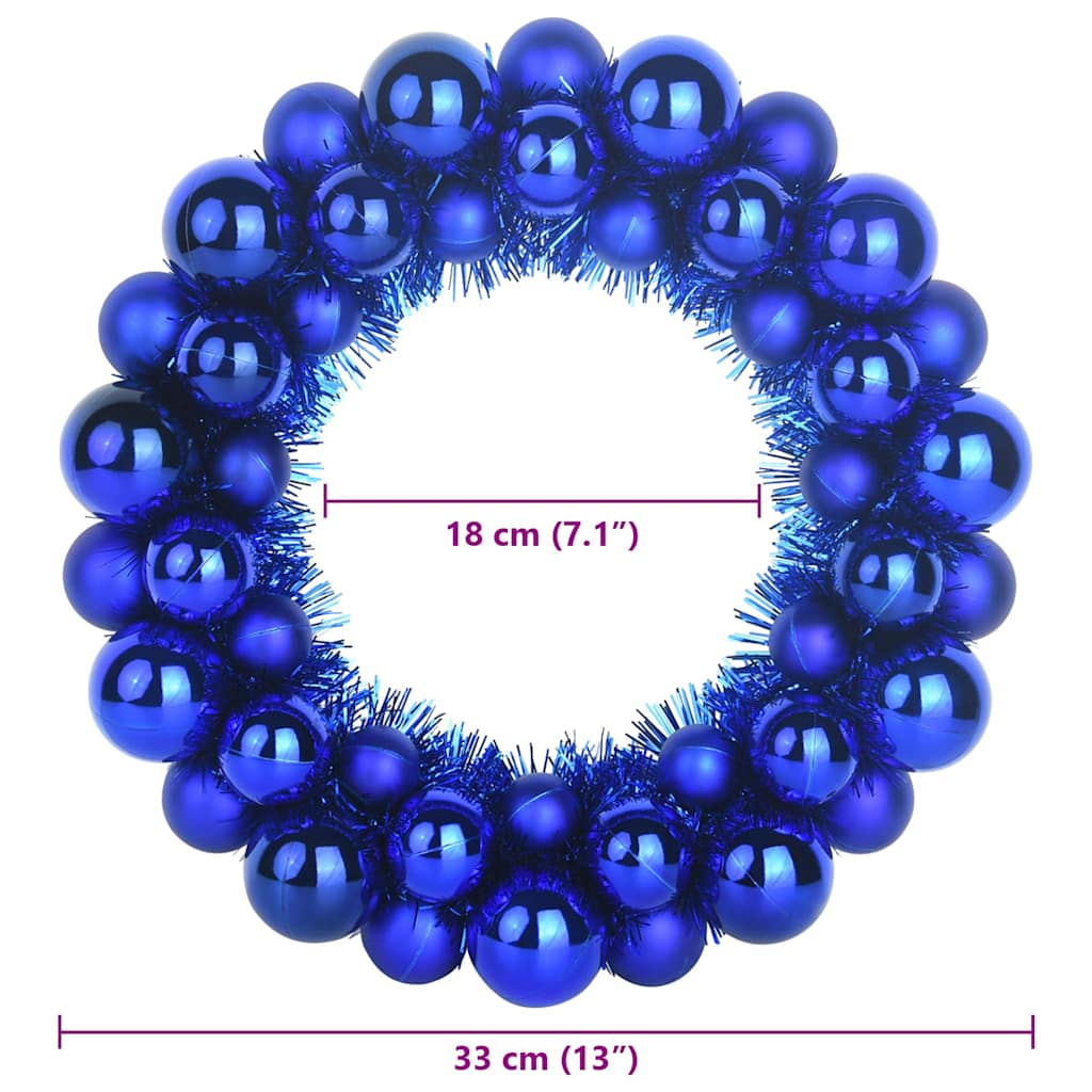 Kerstbal Kransen 2 pcs Blauw 33 x 33 x 7 cm Polystyreen is nu te koop bij PeponiXL, paradijselijk wonen!