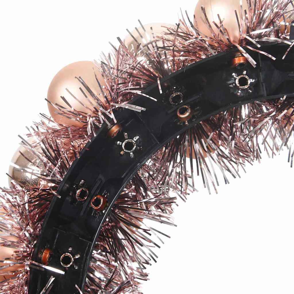 Kerstbal Kransen 2 pcs Rose Gold 33 x 33 x 7 cm Polystyreen is nu te koop bij PeponiXL, paradijselijk wonen!