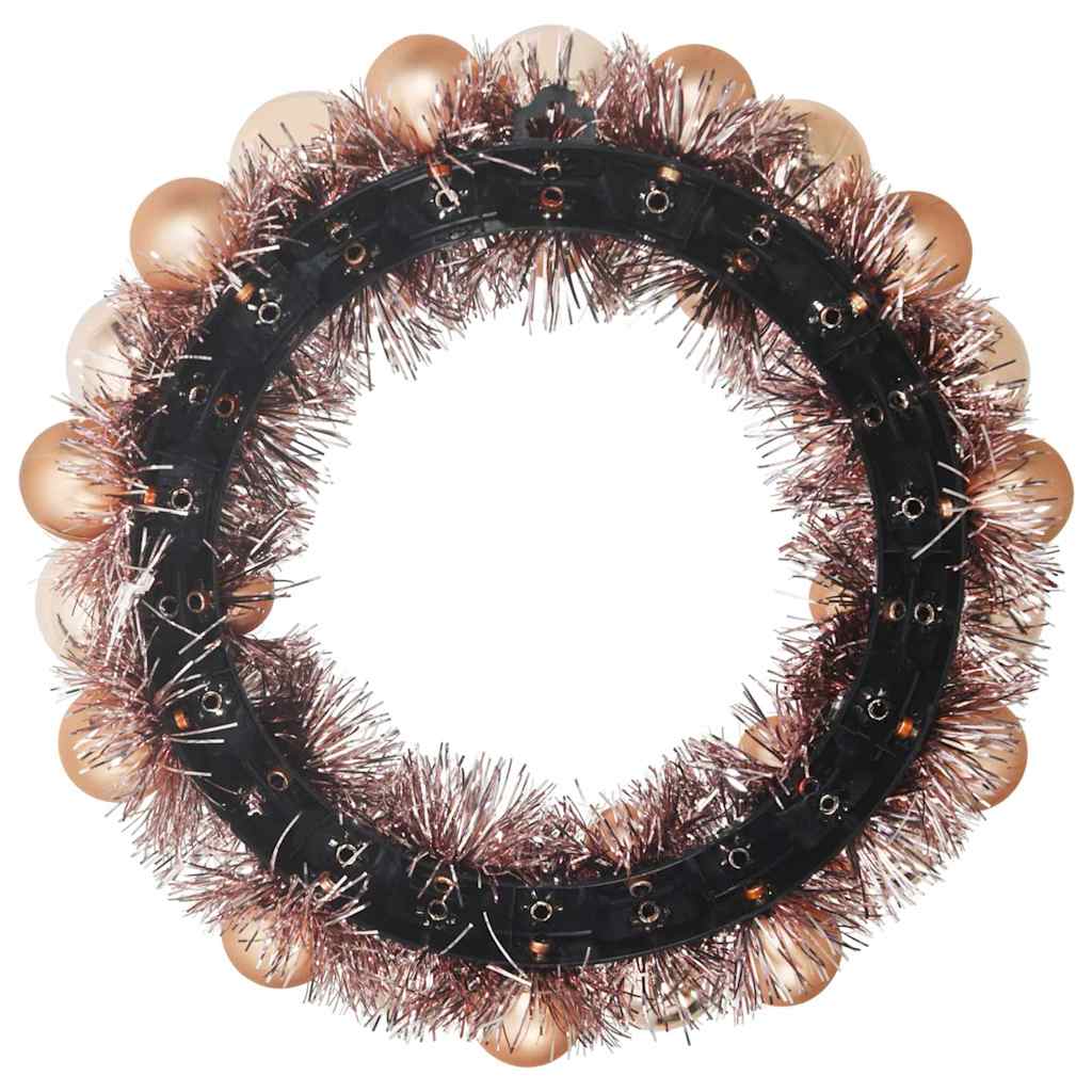 Kerstbal Kransen 2 pcs Rose Gold 33 x 33 x 7 cm Polystyreen is nu te koop bij PeponiXL, paradijselijk wonen!
