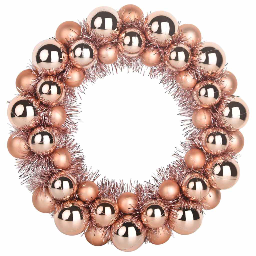 Kerstbal Kransen 2 pcs Rose Gold 33 x 33 x 7 cm Polystyreen is nu te koop bij PeponiXL, paradijselijk wonen!