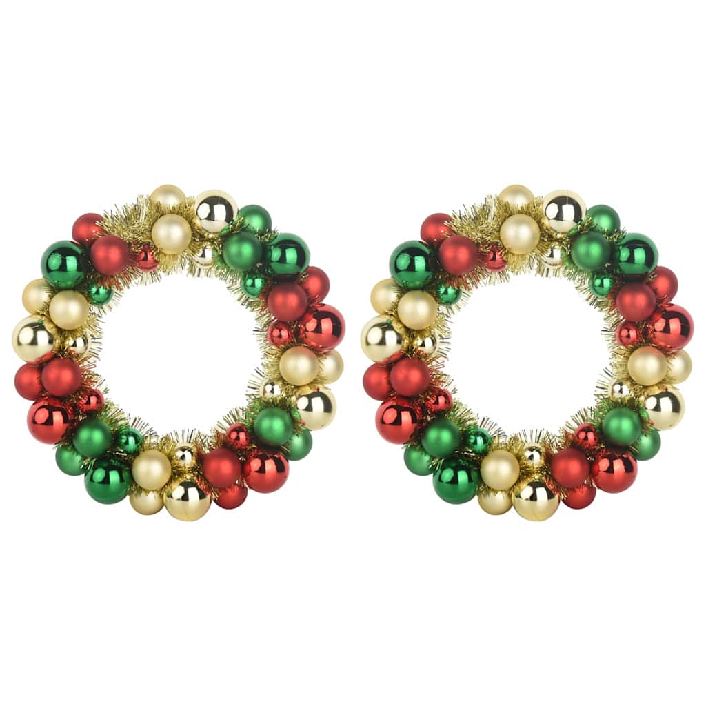 Kerstbal Kransen 2 pcs Multikleur 33 x 33 x 7 cm Polystyreen is nu te koop bij PeponiXL, paradijselijk wonen!