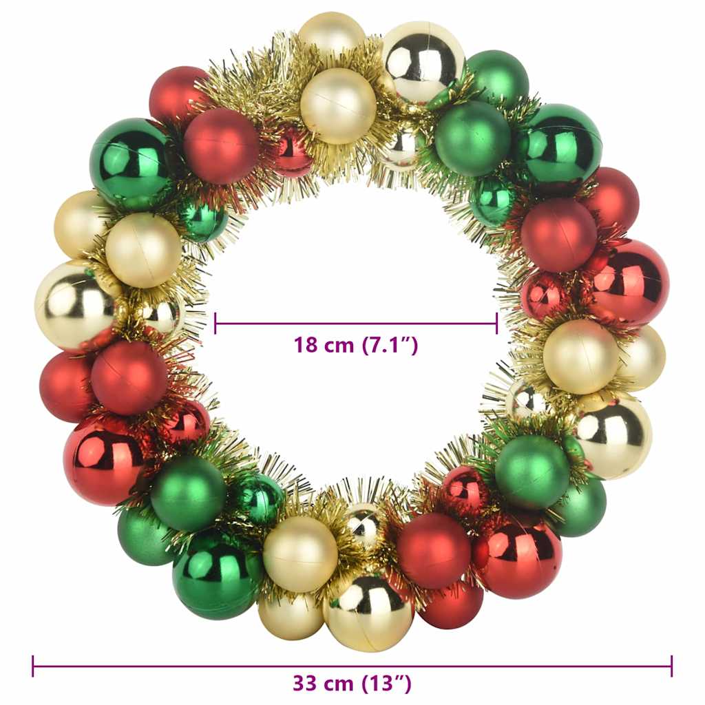 Kerstbal Kransen 2 pcs Multikleur 33 x 33 x 7 cm Polystyreen is nu te koop bij PeponiXL, paradijselijk wonen!