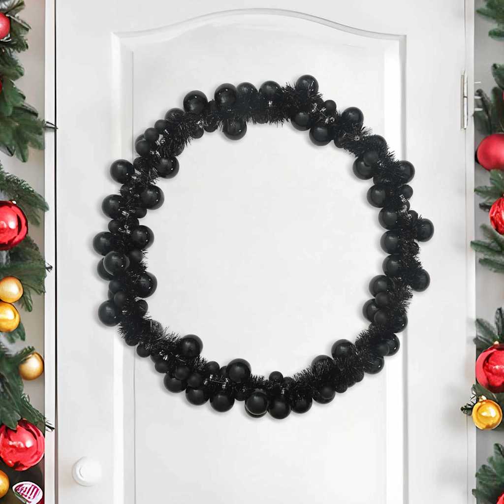 Kerstbal Guirlande Zwart 186 cm Polystyreen is nu te koop bij PeponiXL, paradijselijk wonen!