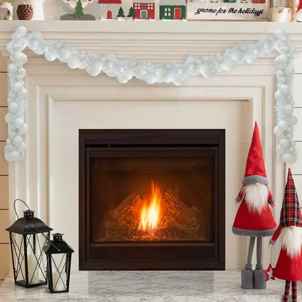 Kerstbal Guirlande Wit 186 cm Polystyreen is nu te koop bij PeponiXL, paradijselijk wonen!