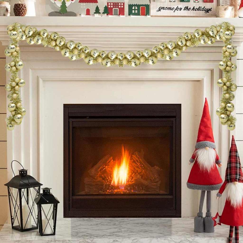Kerstbal Guirlande Goud 186 cm Polystyreen is nu te koop bij PeponiXL, paradijselijk wonen!