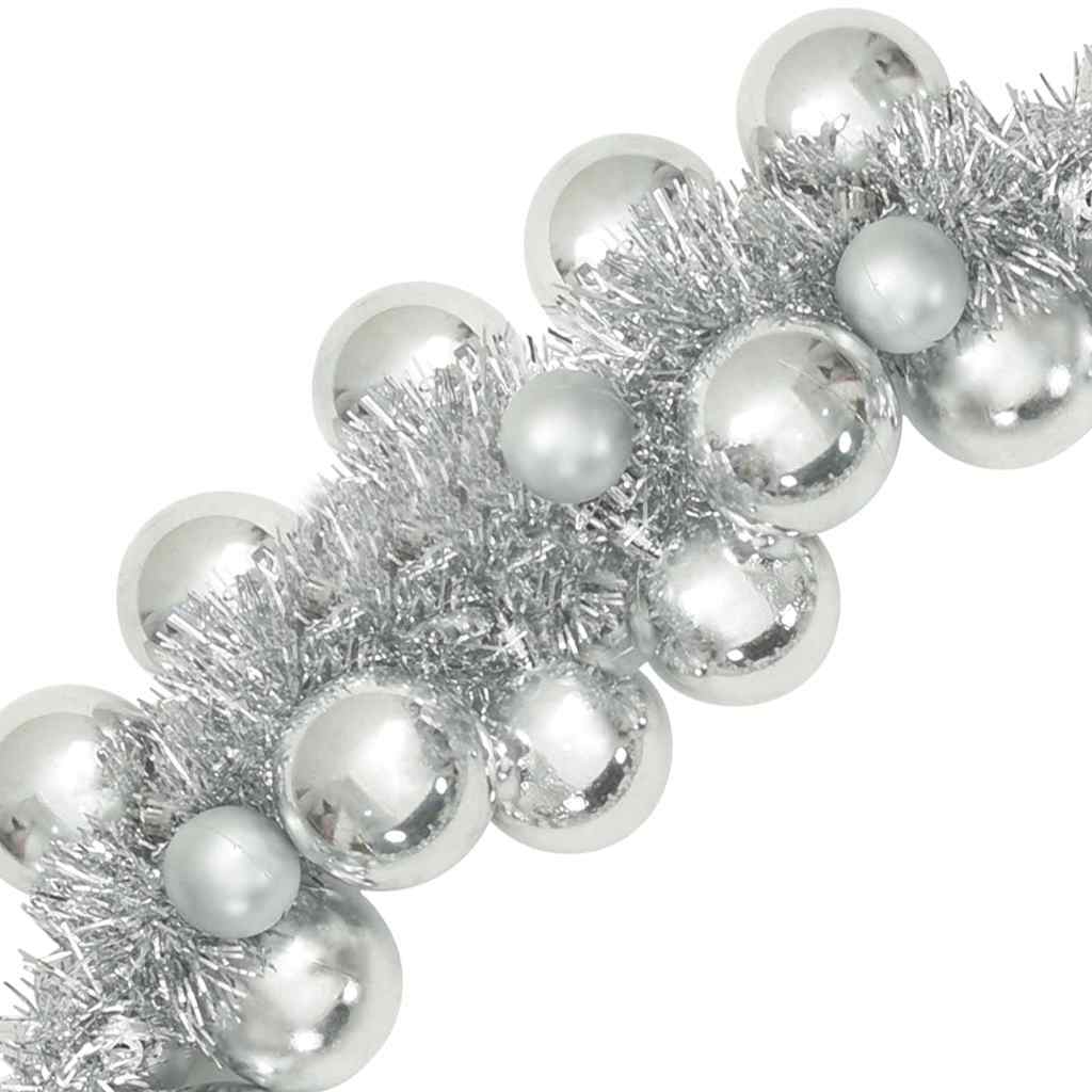 Kerstbal Guirlande Zilver 186 cm Polystyreen is nu te koop bij PeponiXL, paradijselijk wonen!