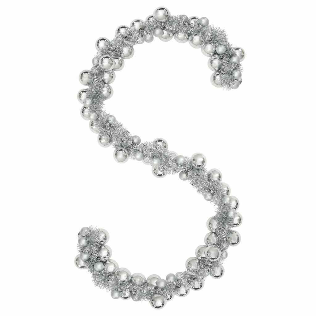 Kerstbal Guirlande Zilver 186 cm Polystyreen is nu te koop bij PeponiXL, paradijselijk wonen!