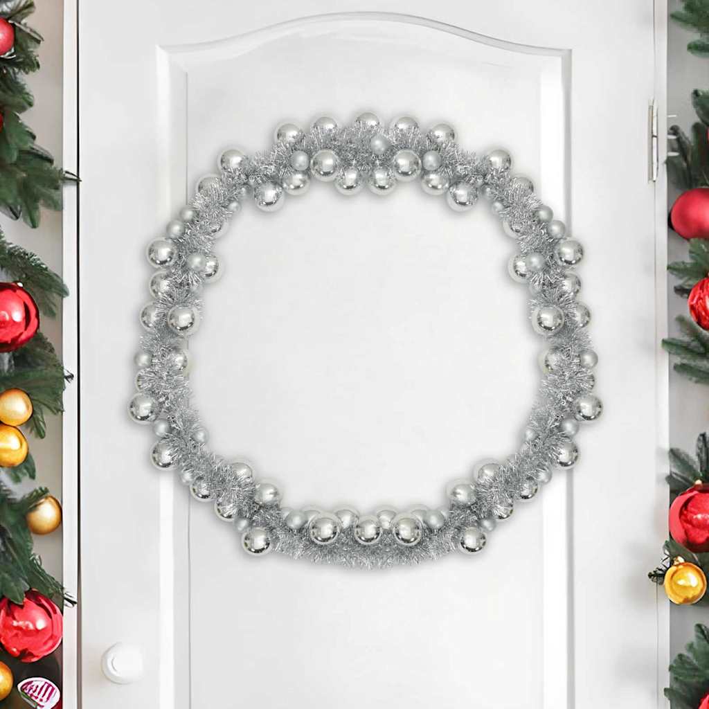 Kerstbal Guirlande Zilver 186 cm Polystyreen is nu te koop bij PeponiXL, paradijselijk wonen!
