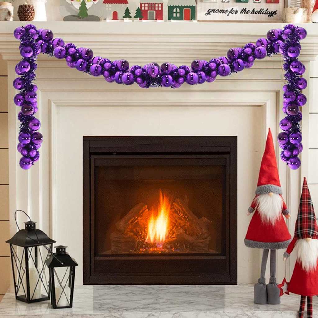 Kerstbal Guirlande Lila 186 cm Polystyreen is nu te koop bij PeponiXL, paradijselijk wonen!