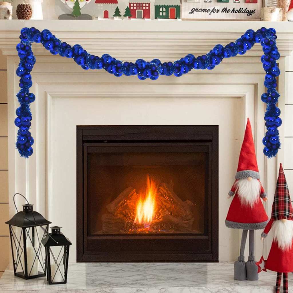 Kerstbal Guirlande Blauw 186 cm Polystyreen is nu te koop bij PeponiXL, paradijselijk wonen!
