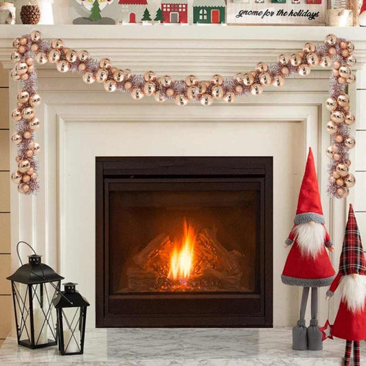Kerstbal Guirlande Rose Gold 186 cm Polystyreen is nu te koop bij PeponiXL, paradijselijk wonen!