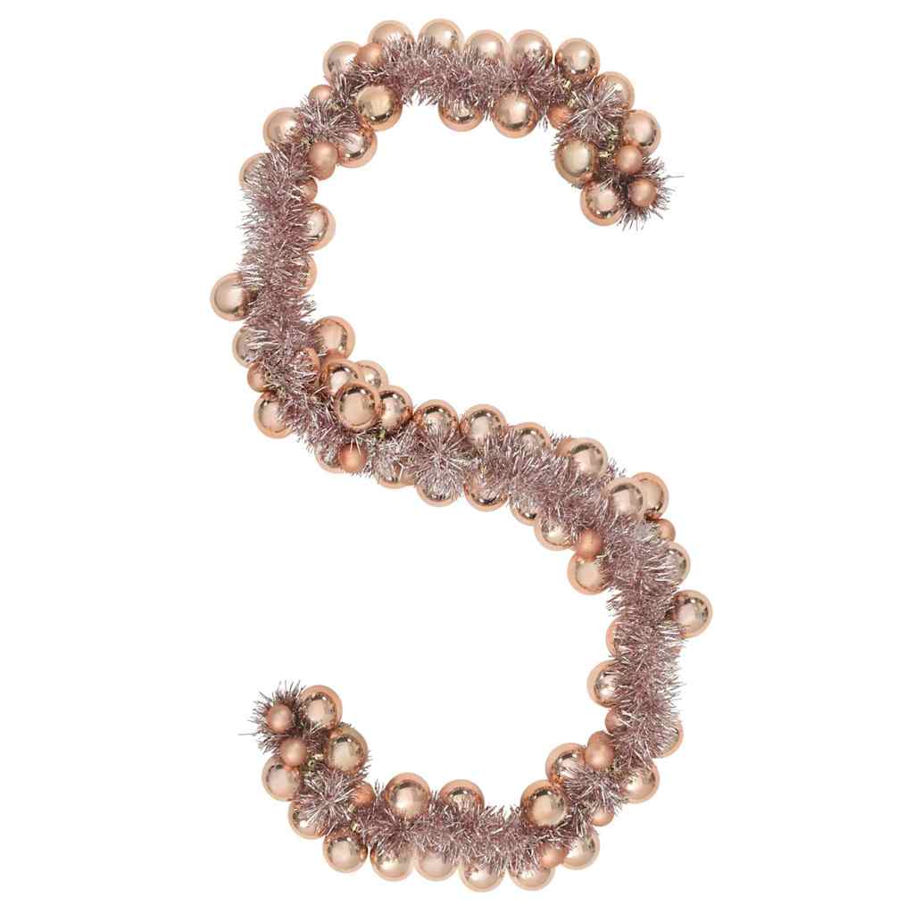 Kerstbal Guirlande Rose Gold 186 cm Polystyreen is nu te koop bij PeponiXL, paradijselijk wonen!