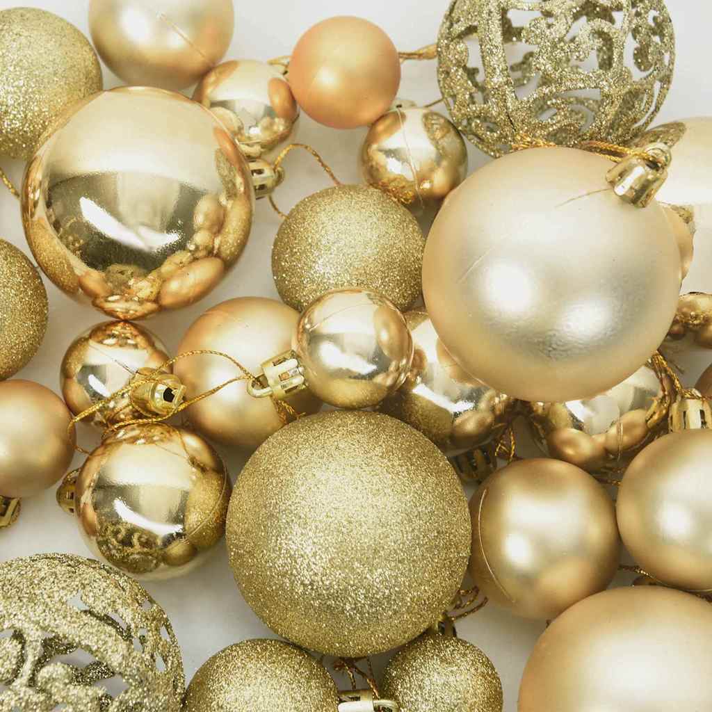 Kerstbal Set met 300 LED 120 pcs Goud Kunststof is nu te koop bij PeponiXL, paradijselijk wonen!
