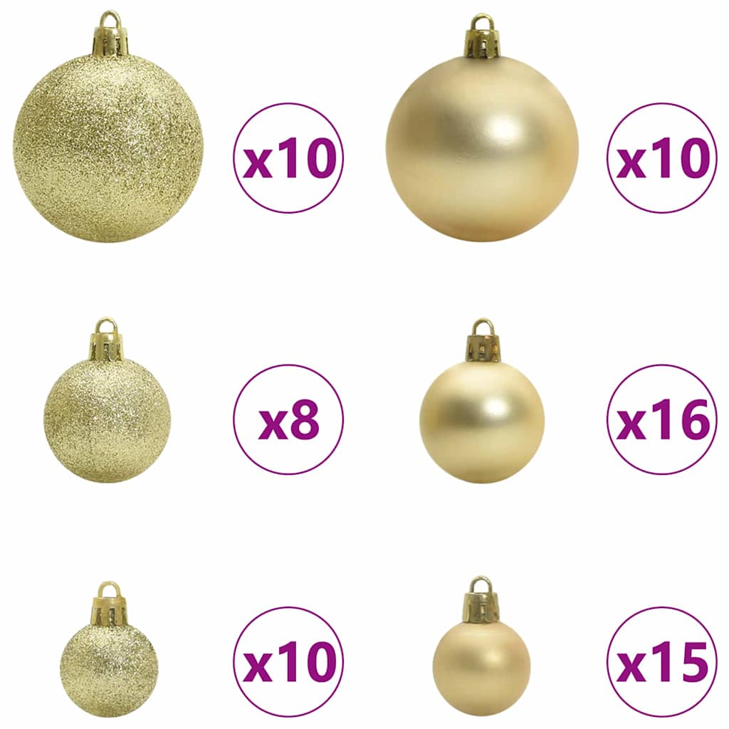 Kerstbal Set met 300 LED 120 pcs Goud Kunststof is nu te koop bij PeponiXL, paradijselijk wonen!